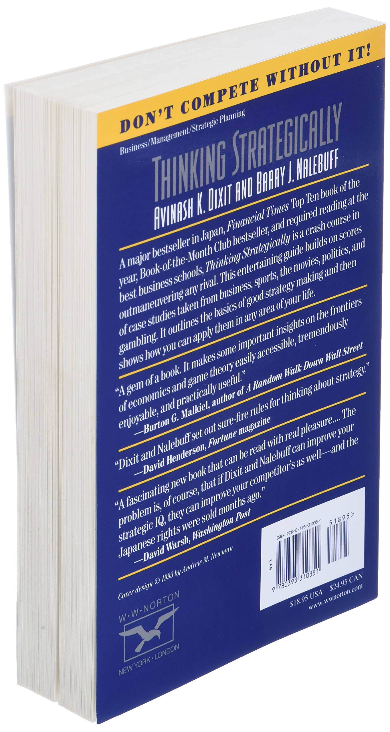Thinking Strategically: The Competitive Edge in Business, Politics, and Everyday Life (Norton Paperback)