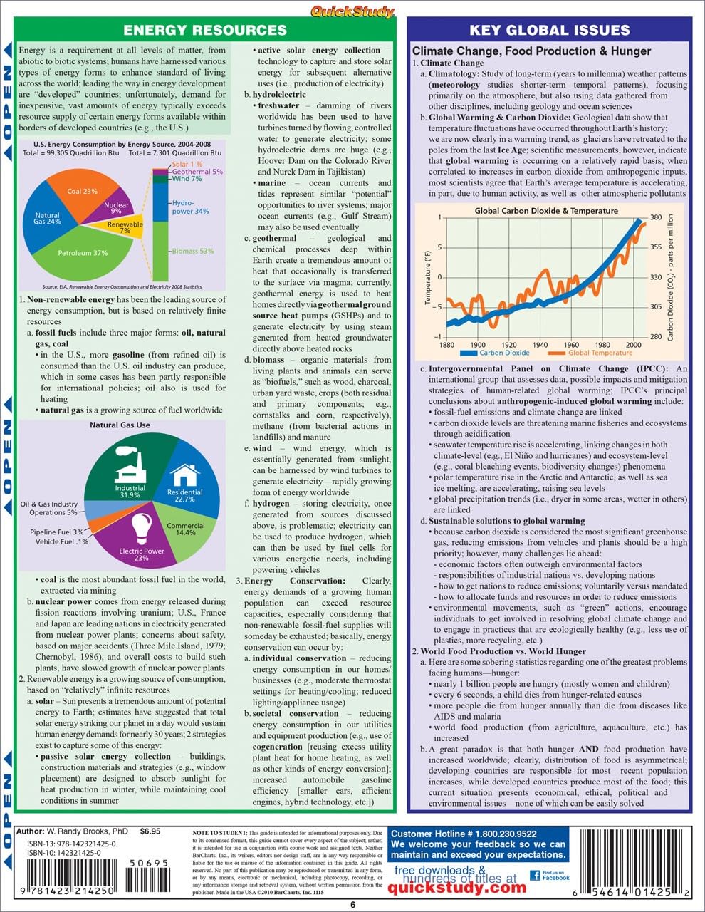 Environmental Science: a QuickStudy Laminated Reference Guide (Quick Study Academic)