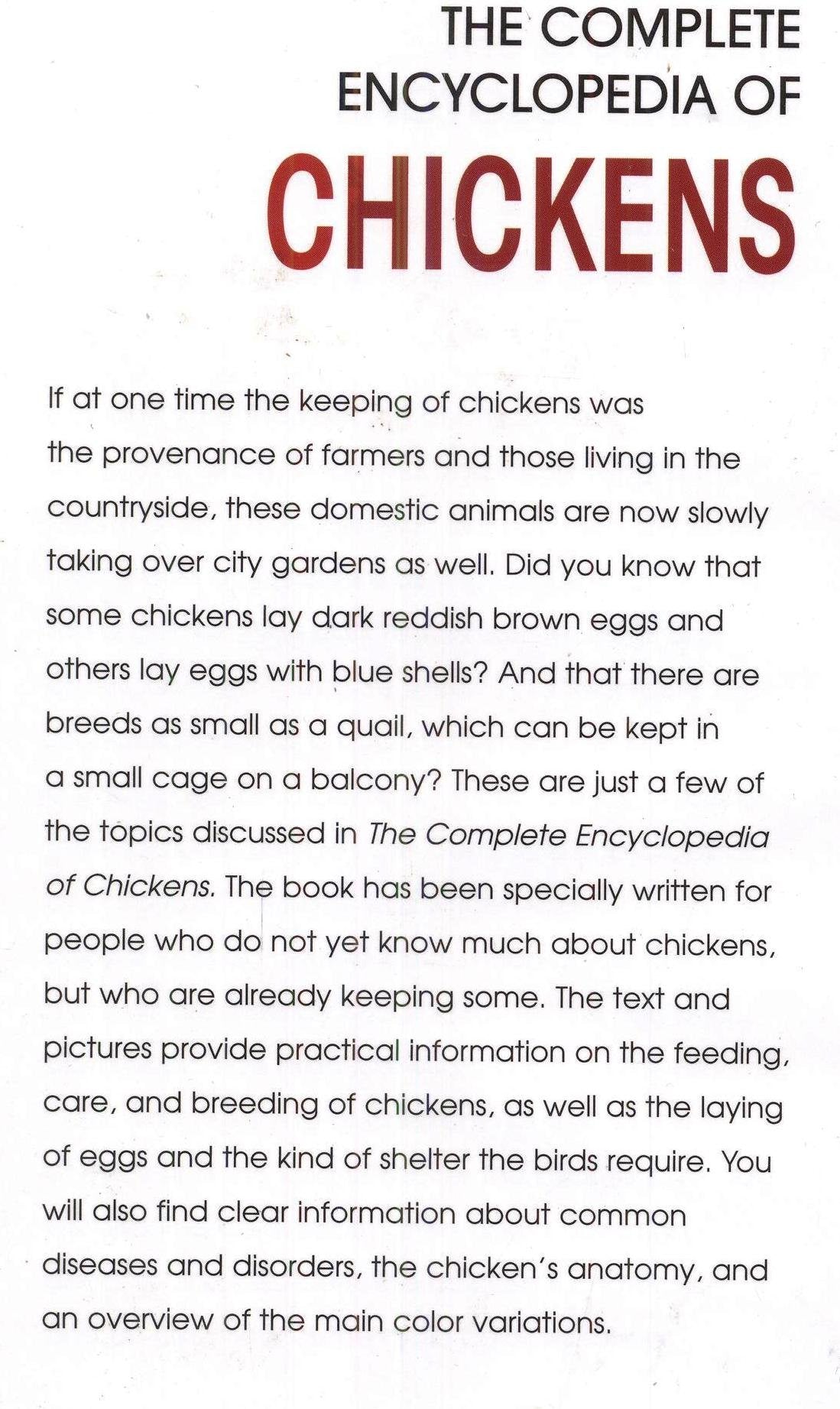 The Complete Encyclopedia Of Chickens
