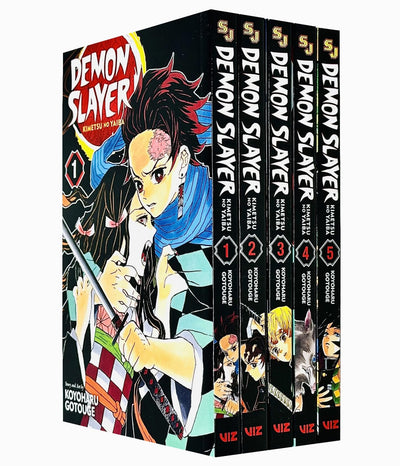 Demon Slayer: Kimetsu no Yaiba Vol 1-5 Collection Set by Miakarts