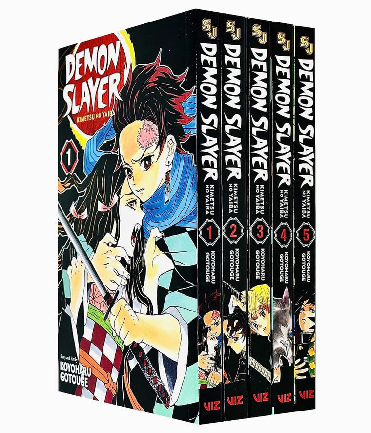 Demon Slayer: Kimetsu no Yaiba Vol 1-5 Collection Set by Miakarts