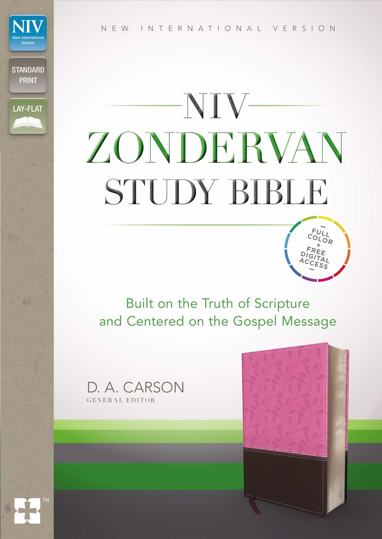 NIV Zondervan Study Bible, Leathersoft, Pink/Brown: Built on