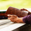 NKJV, Personal Size Large Print End-of-Verse Reference Bible, Verse Art Cover Collection, Leathersoft, Brown, Red Letter, Comfort Print: Holy Bible, New King James Version