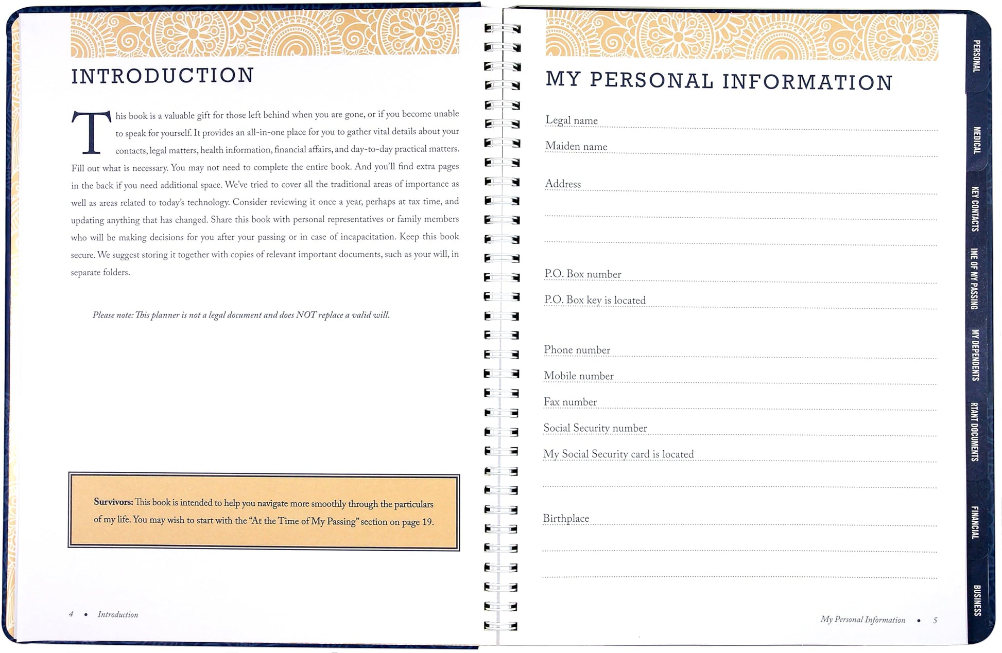 I'm Dead, Now What? Planner - Important Information about My Belongings, Business Affairs, and Wishes
