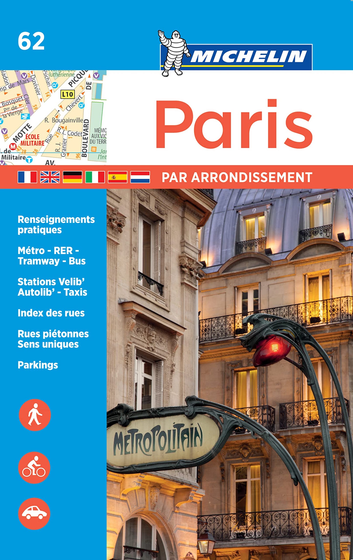 Michelin Paris by Arrondissements Pocket Atlas #62 (Michelin Map & Guide Series)