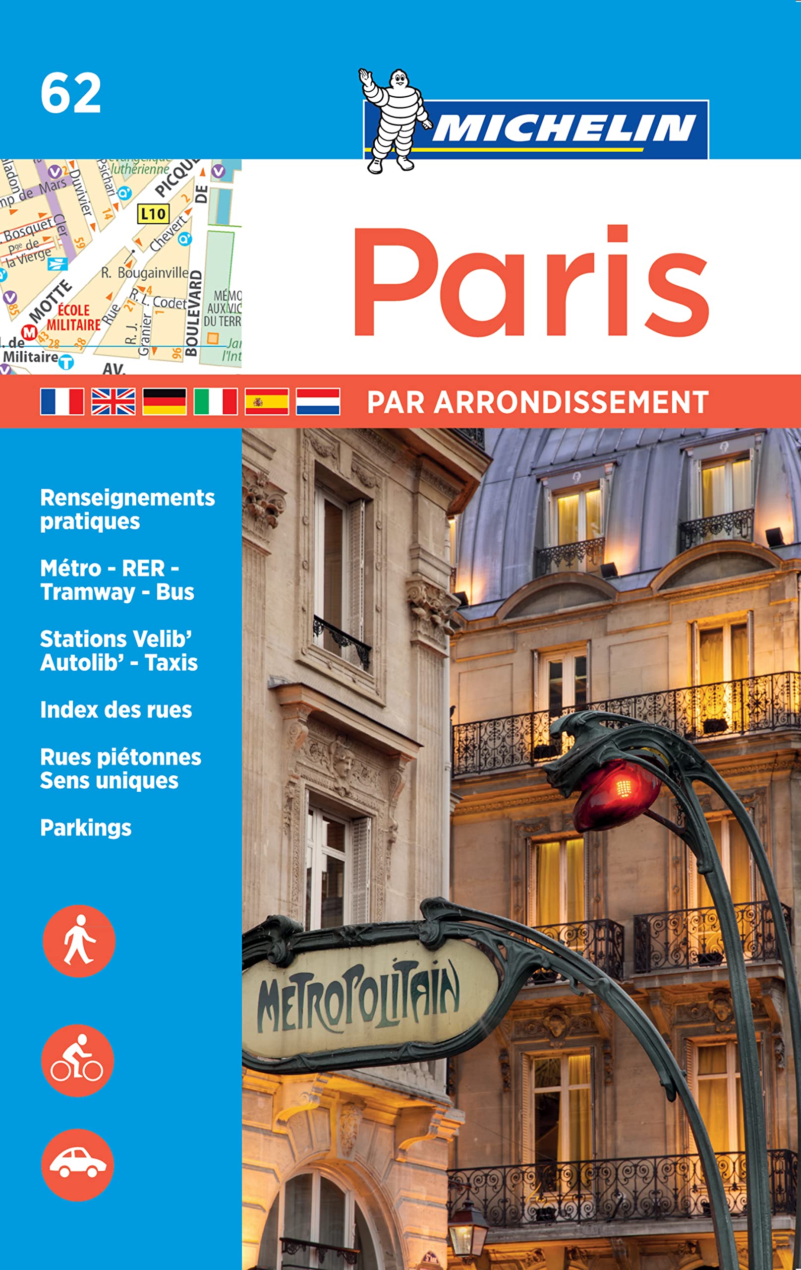Michelin Paris by Arrondissements Pocket Atlas #62 (Michelin Map & Guide Series)