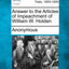 Answer to the Articles of Impeachment of William W. Holden
