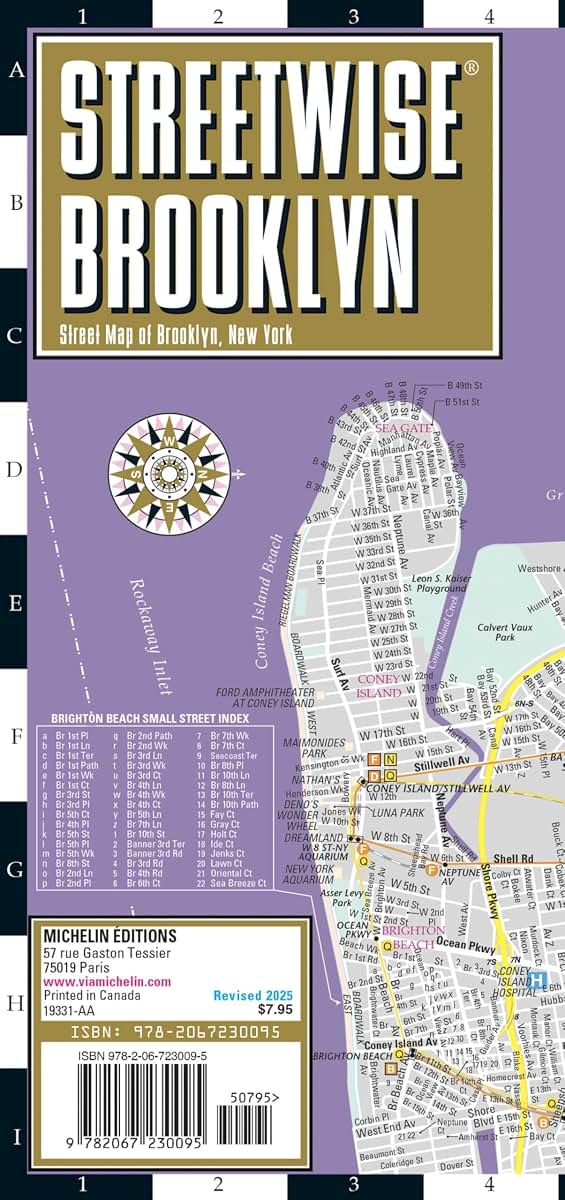 Streetwise Brooklyn Map - Laminated City Center Street Map of Brooklyn, New York (Michelin Streetwise Maps)
