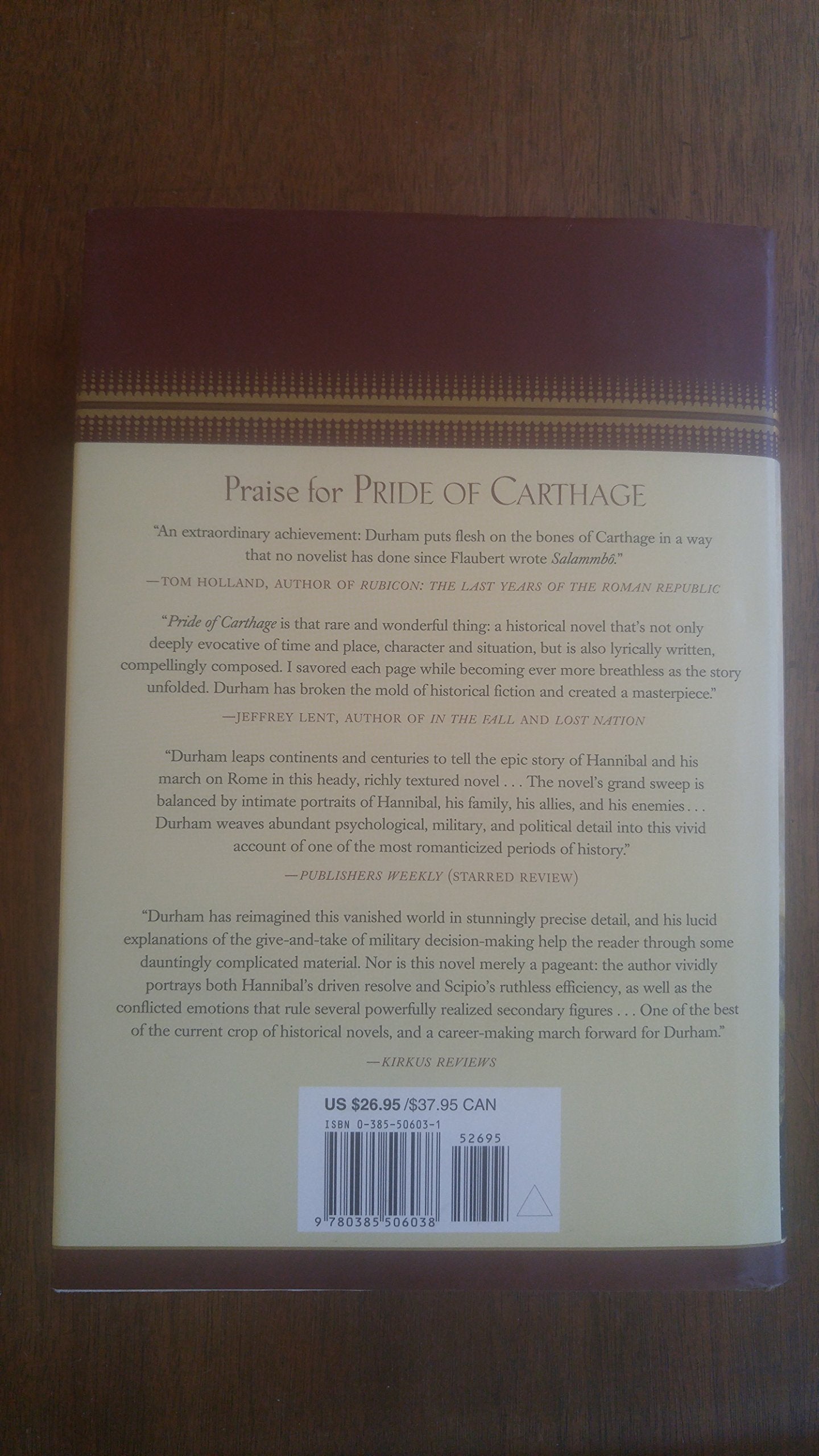 Pride of Carthage: A Novel of Hannibal by Durham, David Anth