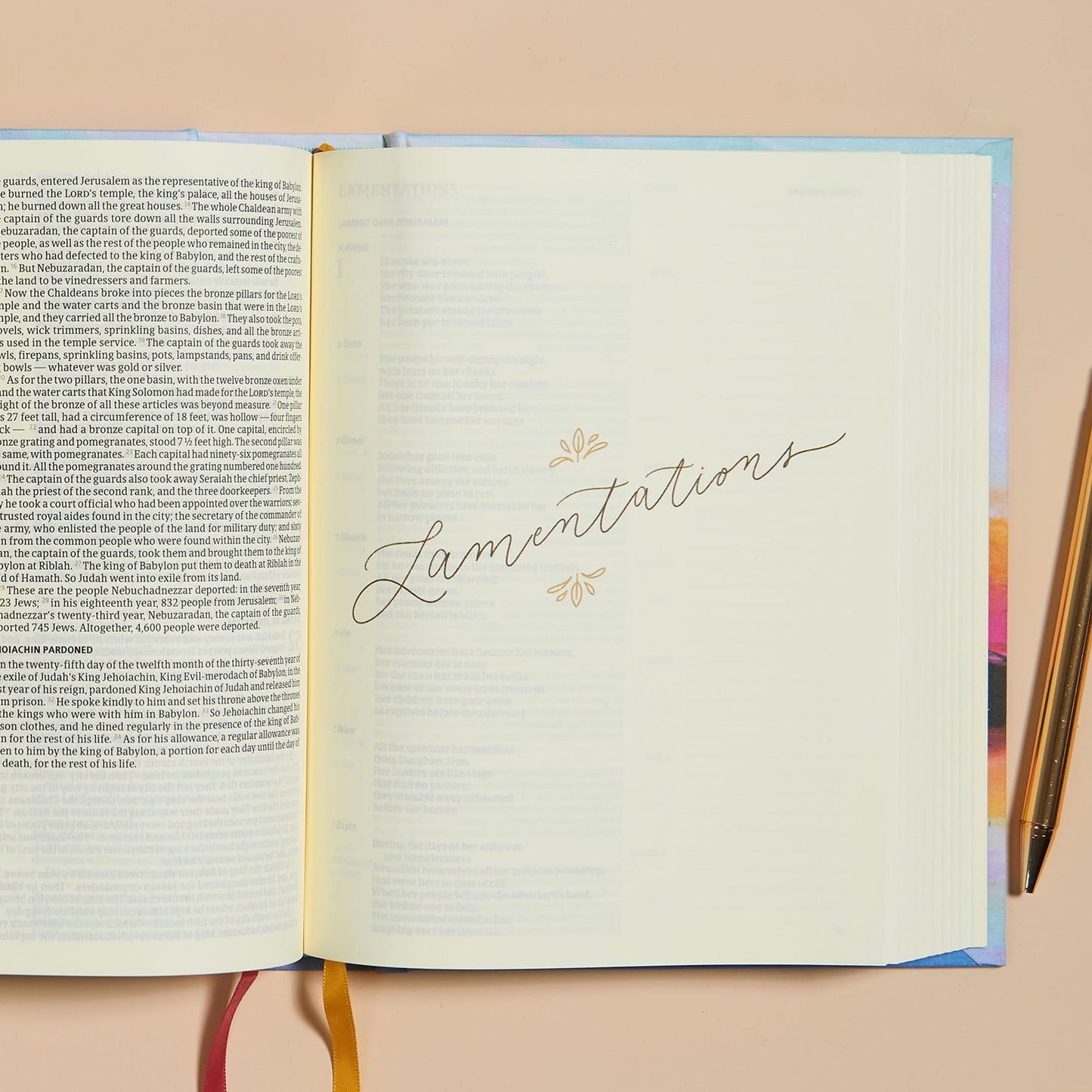 CSB Notetaking Bible, Hosanna Revival Edition, Lake Cloth Over Board, Black Letter, Single-Column, Journaling Space, Reading Plan, Easy-to-Read Bible Serif Type