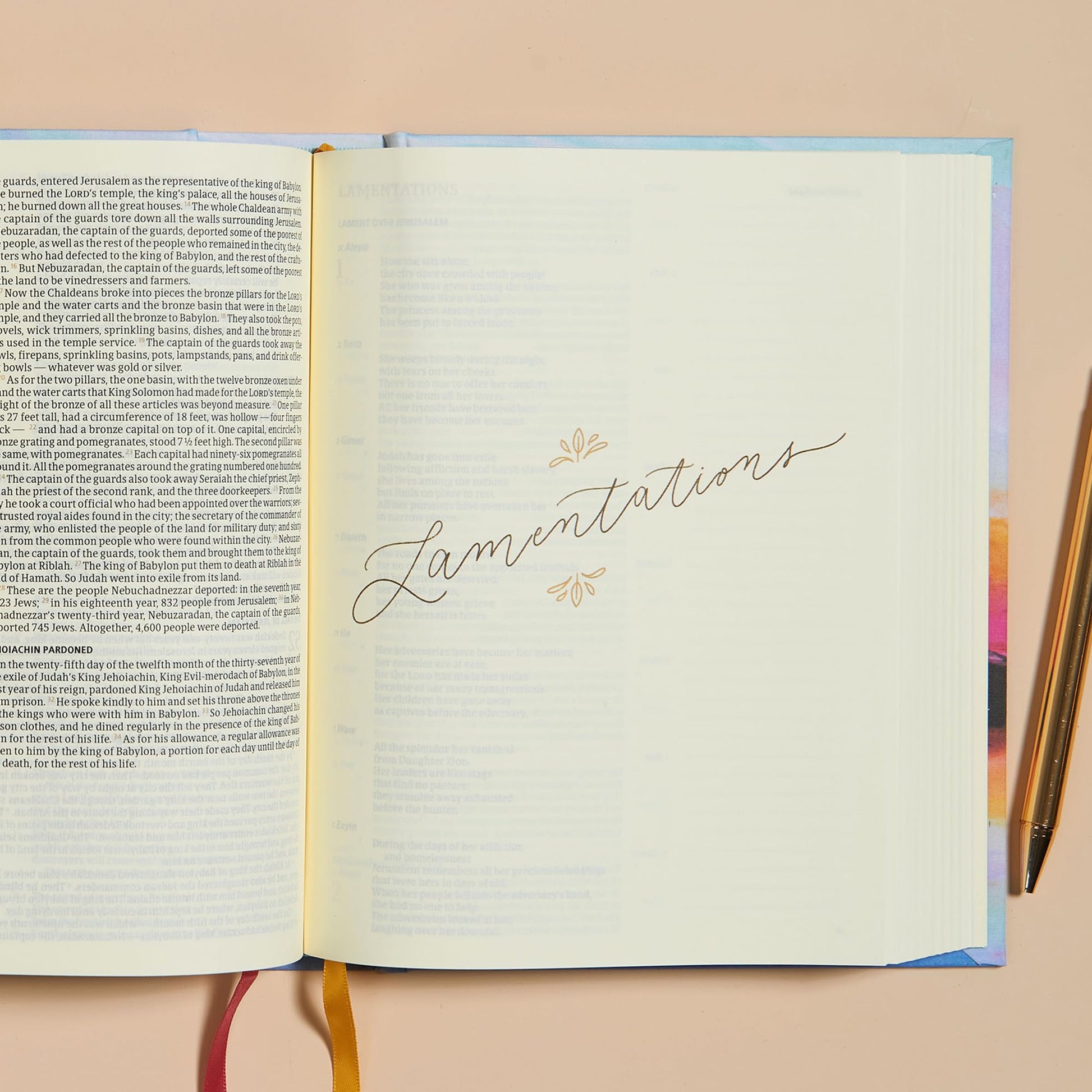 CSB Notetaking Bible, Hosanna Revival Edition, Lake Cloth Over Board, Black Letter, Single-Column, Journaling Space, Reading Plan, Easy-to-Read Bible Serif Type