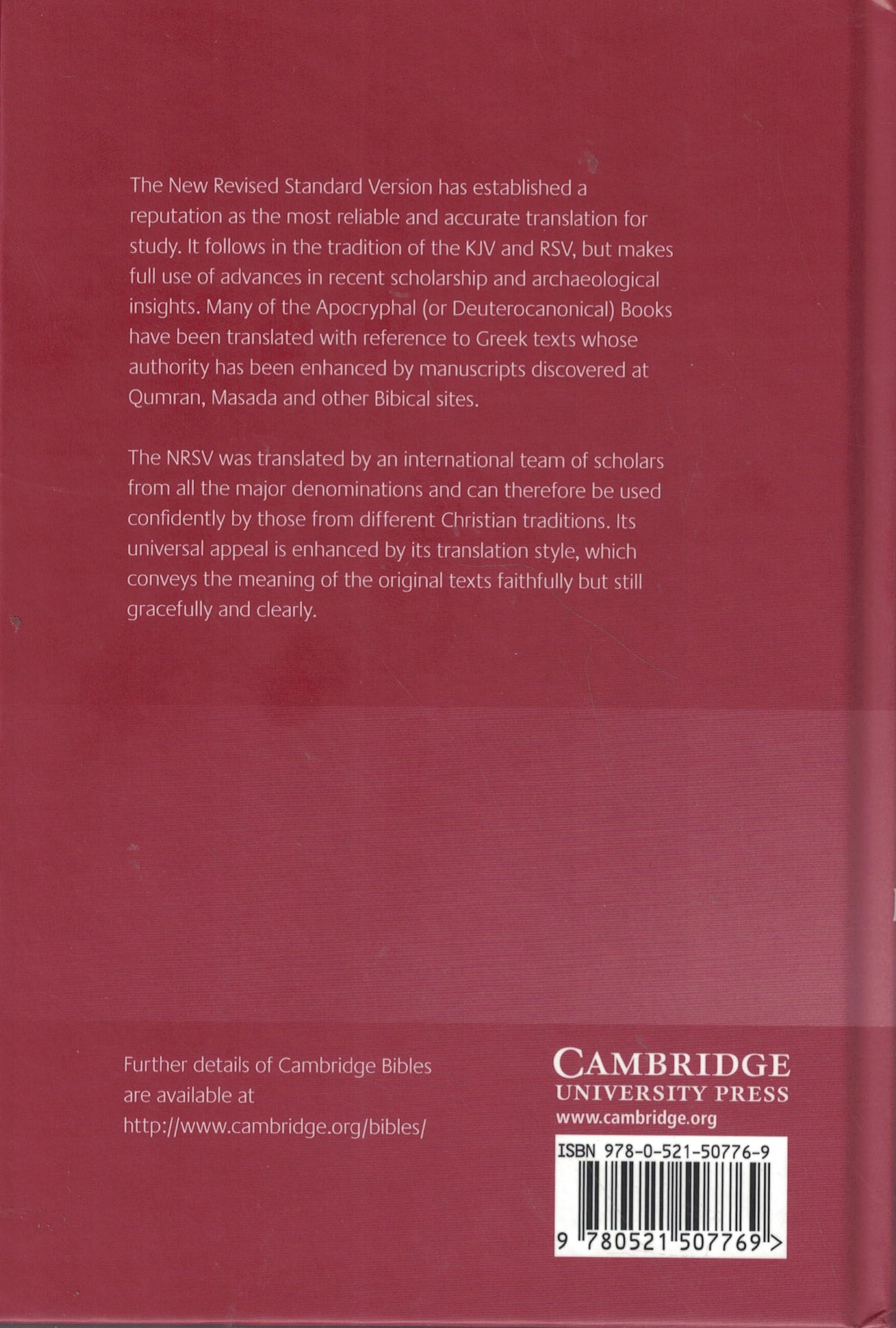 NRSV Apocrypha Text Edition Red Hardcover NR520:A