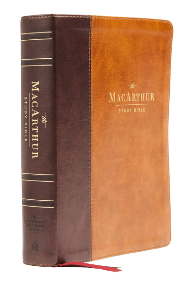 NASB, MacArthur Study Bible, Brown Leathersoft, Thumb Indexed, 1995 Text, Comfort Print: Unleashing God's Truth One Verse at a Time (Holy Bible, New American Standard Bible)