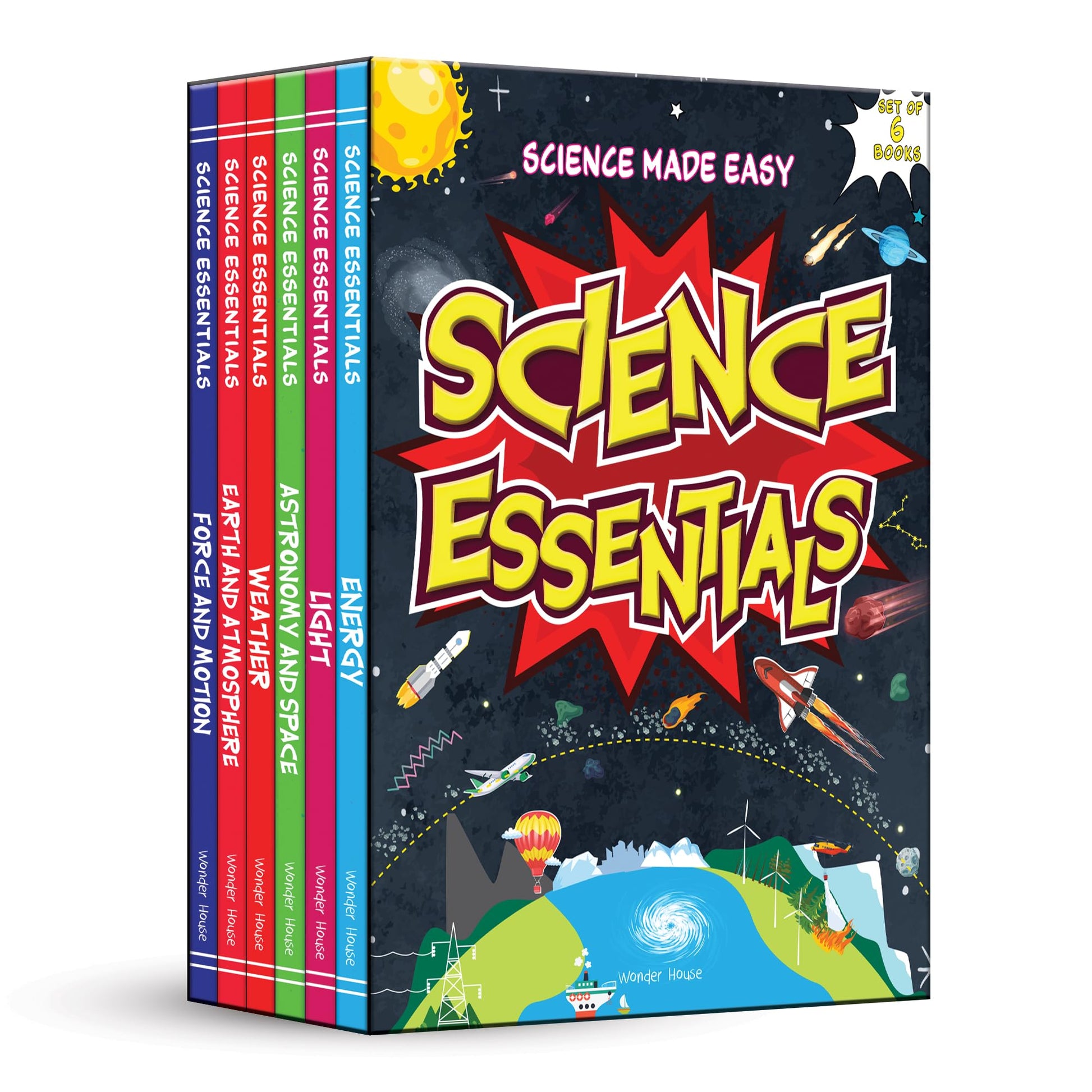 Science Essentials: Science Made Easy Boxed Set [Box Set of 6 Books] / Illustrated Science Book for Kids / Simplified Concepts of Science / Kids Book