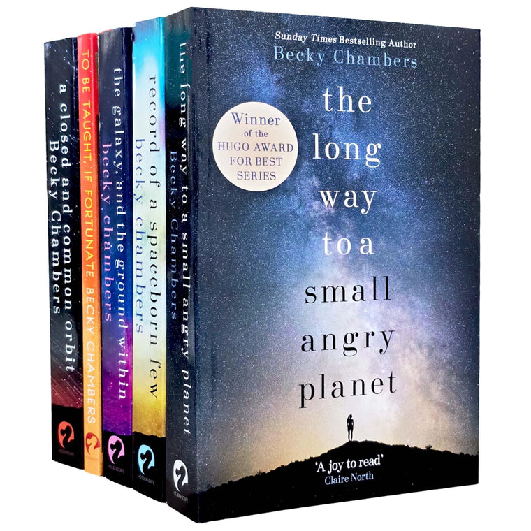 Wayfarers Series by Becky Chambers 5 Books Collection Set (The Long Way to a Small, Angry Planet, A Closed and Common Orbit, Record of a Spaceborn Few, The Galaxy, and the Ground Within & 1 More)