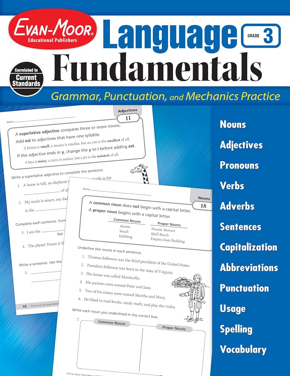 Evan-Moor Language Fundamentals, Grade 3