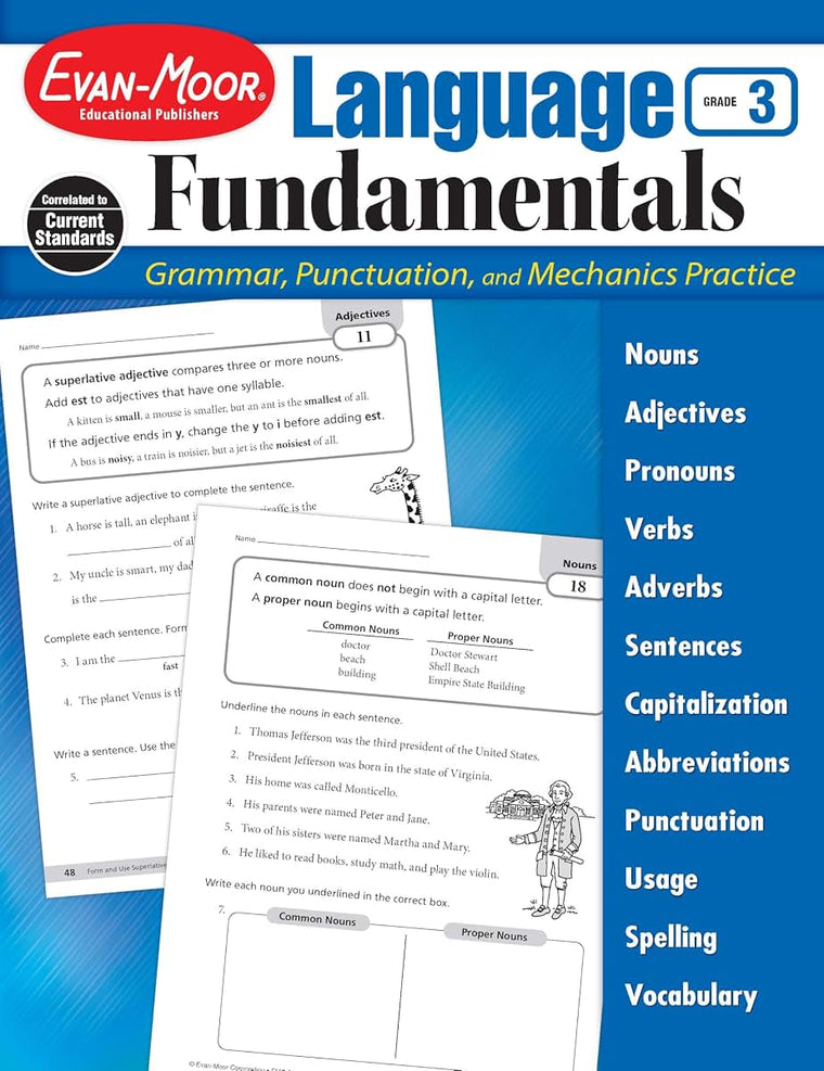 Evan-Moor Language Fundamentals, Grade 3