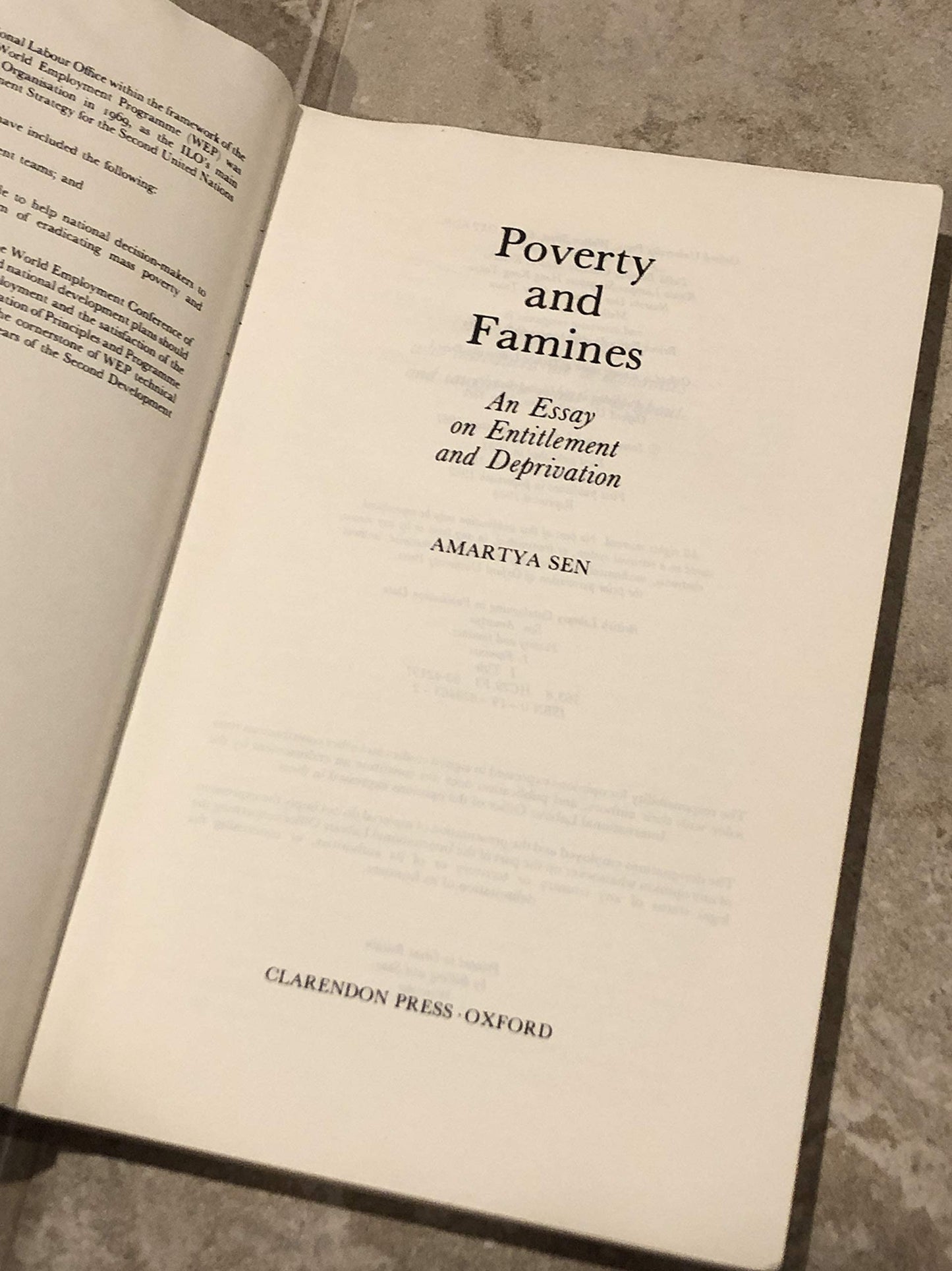 Poverty and Famines: An Essay on Entitlement and Deprivation