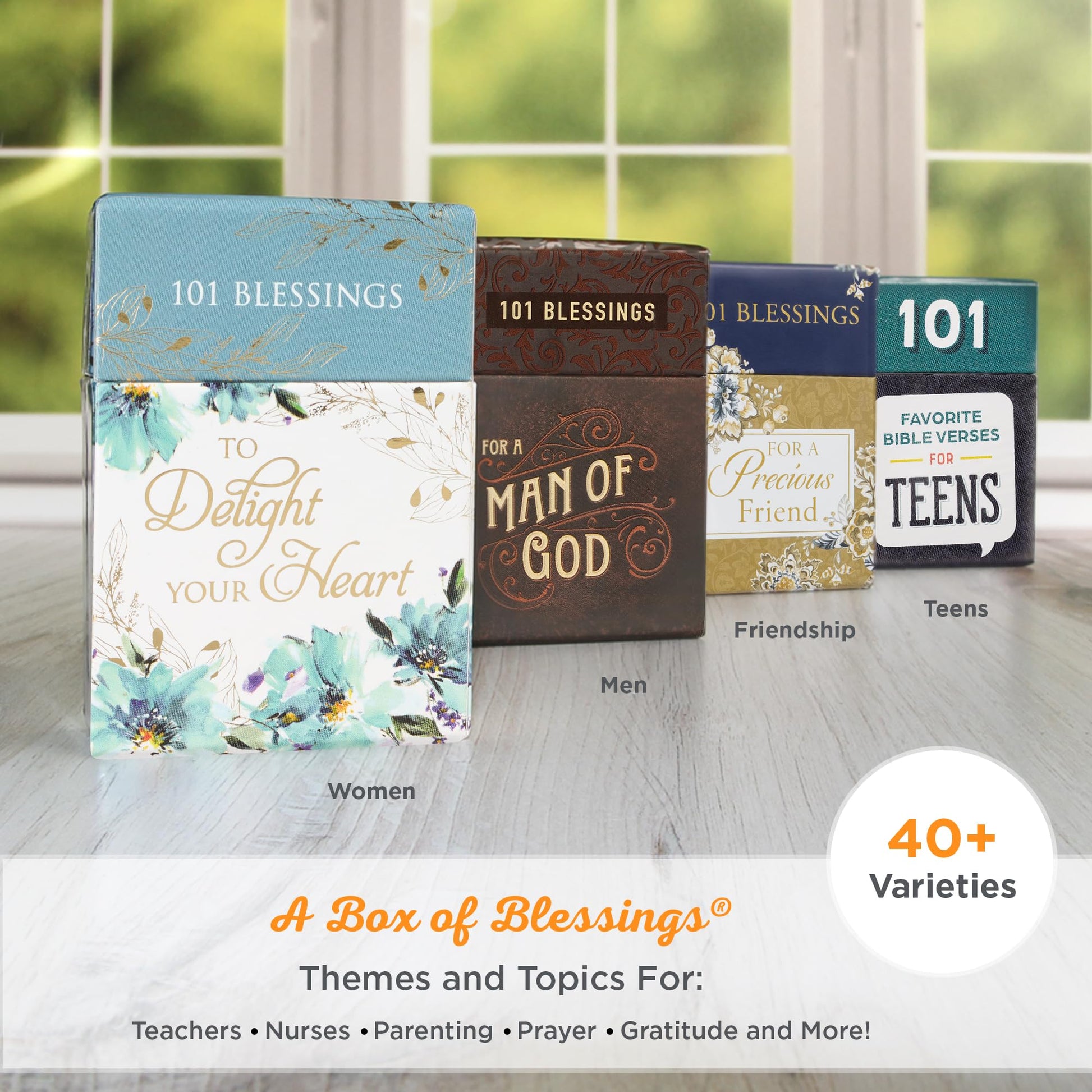 Retro Blessings 101 Blessings of Grace Cards, Inspirational Scripture Cards to Keep or Share (Boxes of Blessings)