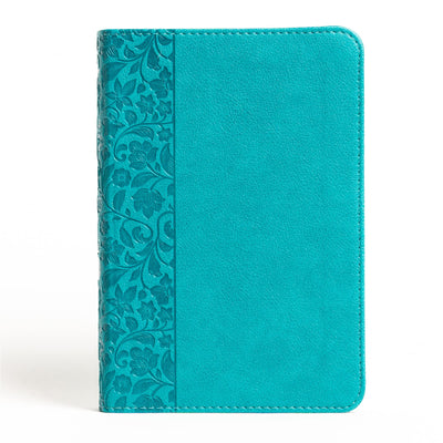 NASB Large Print Compact Reference Bible, Teal LeatherTouch, Red Letter, Presentation Page, Cross-References, Full-Color Maps, Easy-to-Read Bible Karmina Type