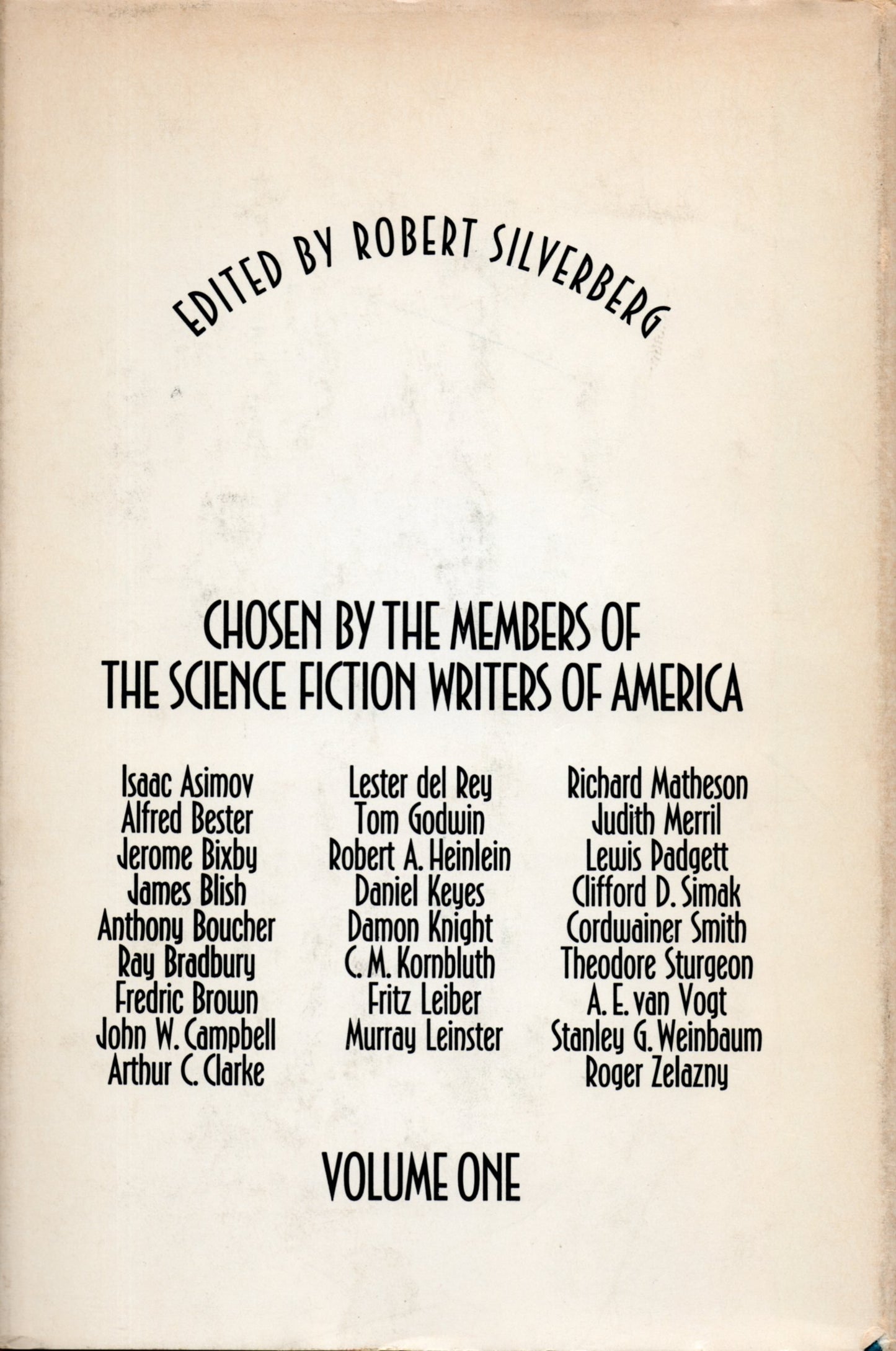 The Science Fiction Hall of Fame, Vol. 1 by Silverberg, Robe