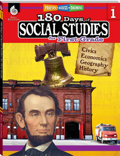 180 Days: Social Studies for First Grade: Practice, Assess, Diagnose