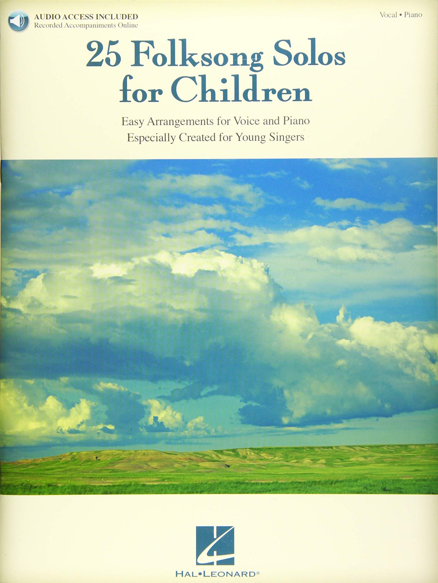 25 Folksong Solos for Children - Vocal/Piano Songbook  Sheet Msuic Book and Online Audio  Easy Folk Songs for Kids Solo Voice with Piano Accompaniment  Hal Leonard Vocal Collection