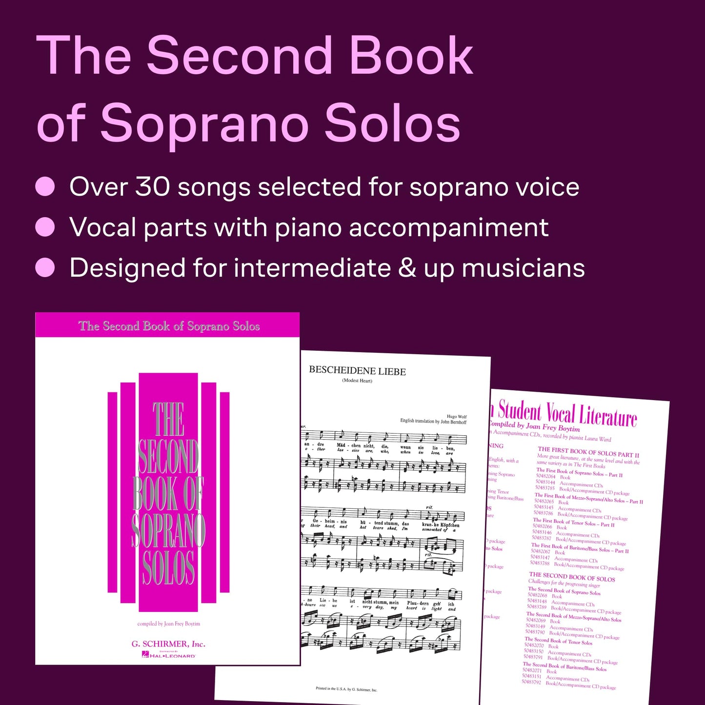 The Second Book of Soprano Solos  Intermediate Vocal Sheet Music Collection for Lessons Auditions and Classical Voice Study  Piano Vocal Repertoire Book for Students Teachers and Developing Singers