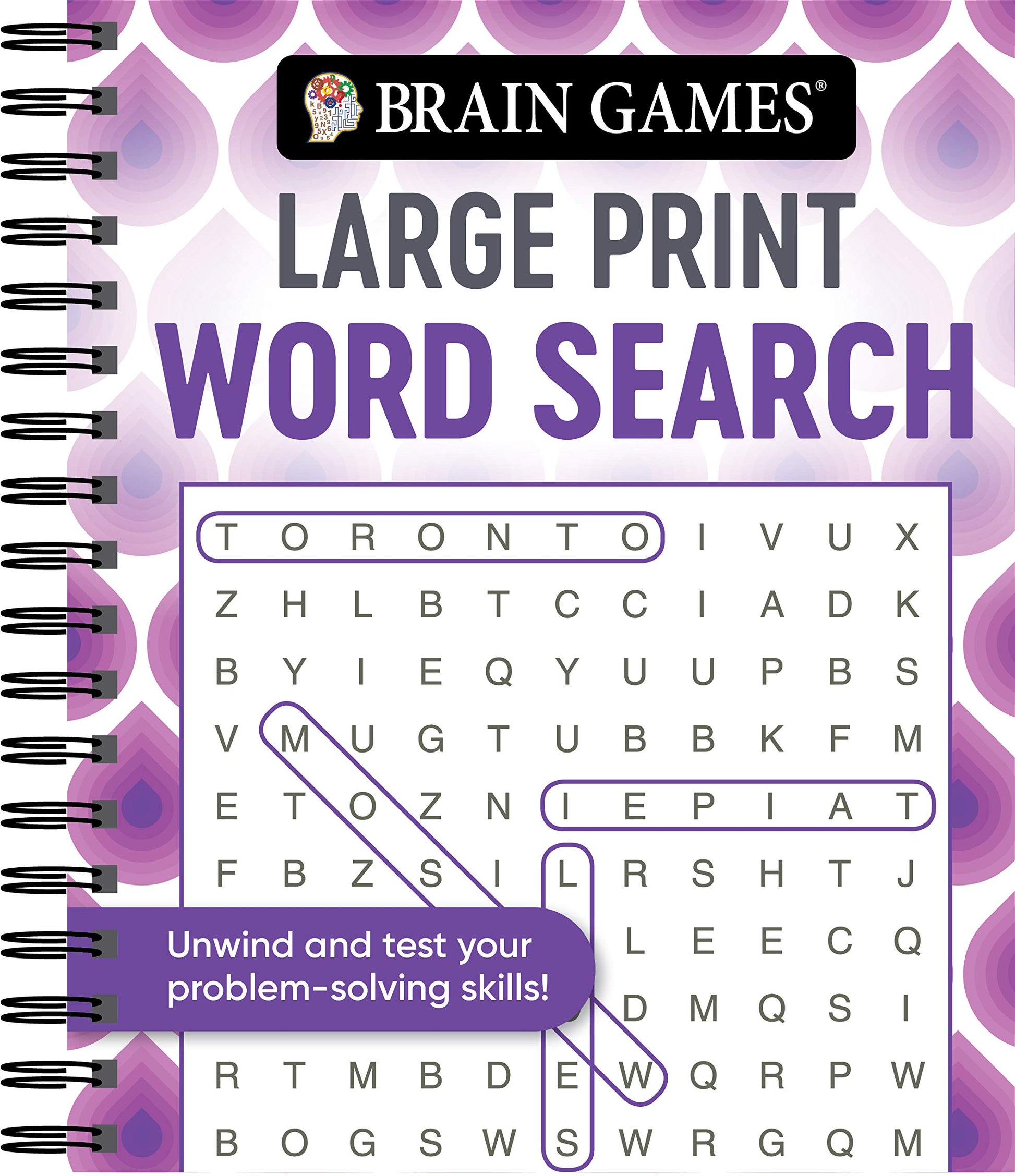 Brain Games - Large Print Word Search: Unwind and Test Your Problem-Solving Skills  Easy to Read, Fun to Solve  Gift for Adults & Seniors