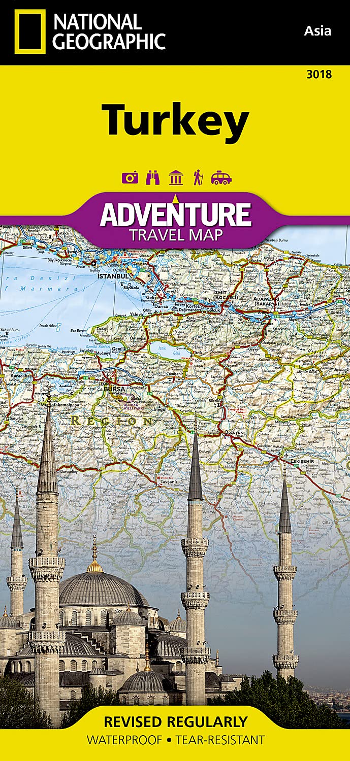 Trkiye (Turkey) Map (National Geographic Adventure Map, 3018)
