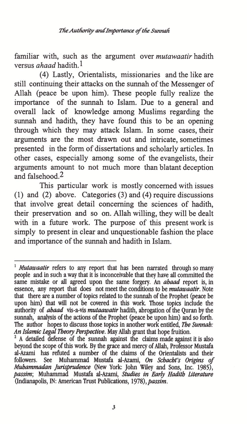 The Authority and Importance of The Sunnah (English and Arabic Edition)