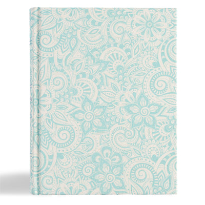 KJV Notetaking Bible, Blue Floral Cloth Over Board, KJV Holy Bible, Red Letter, Wide Margins, Journaling Space, Single-Column, Reading Plan, Easy-to-Read Bible MCM Type