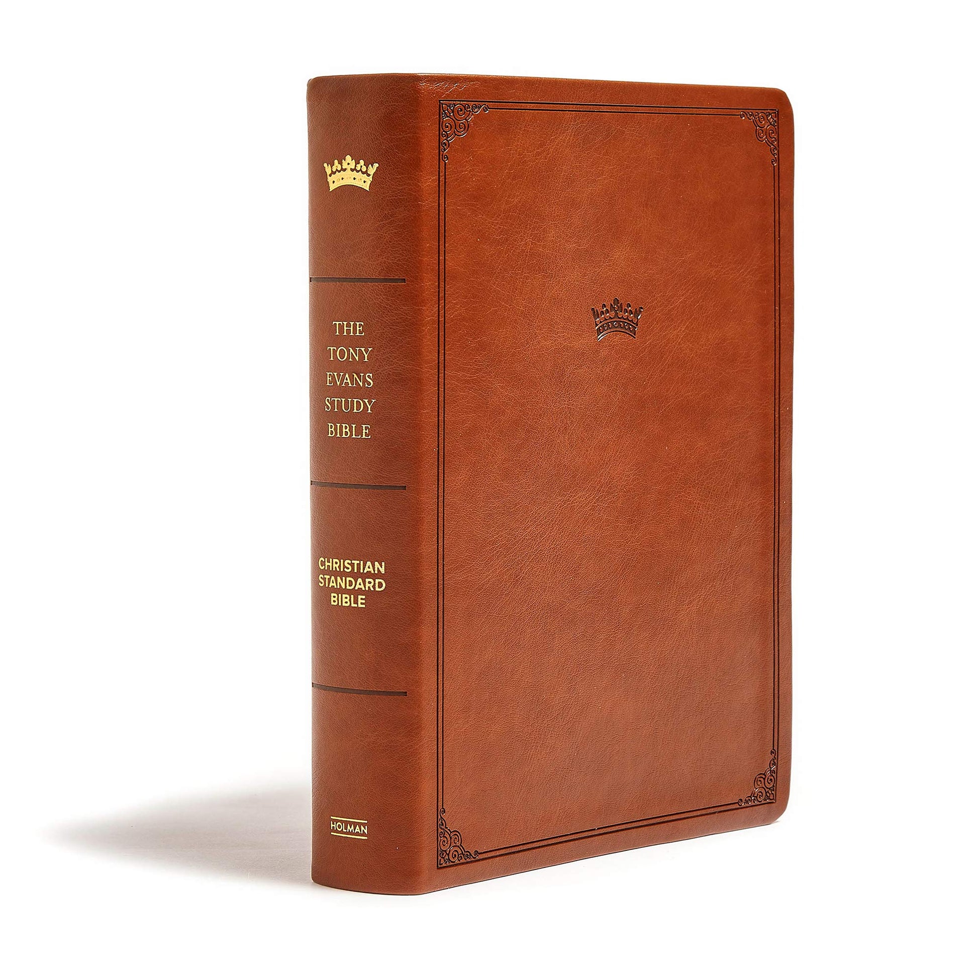 CSB Tony Evans Study Bible, British Tan LeatherTouch, Indexed, Black Letter, Study Notes and Commentary, Articles, Videos, Charts, Easy-to-Read Bible Serif Type