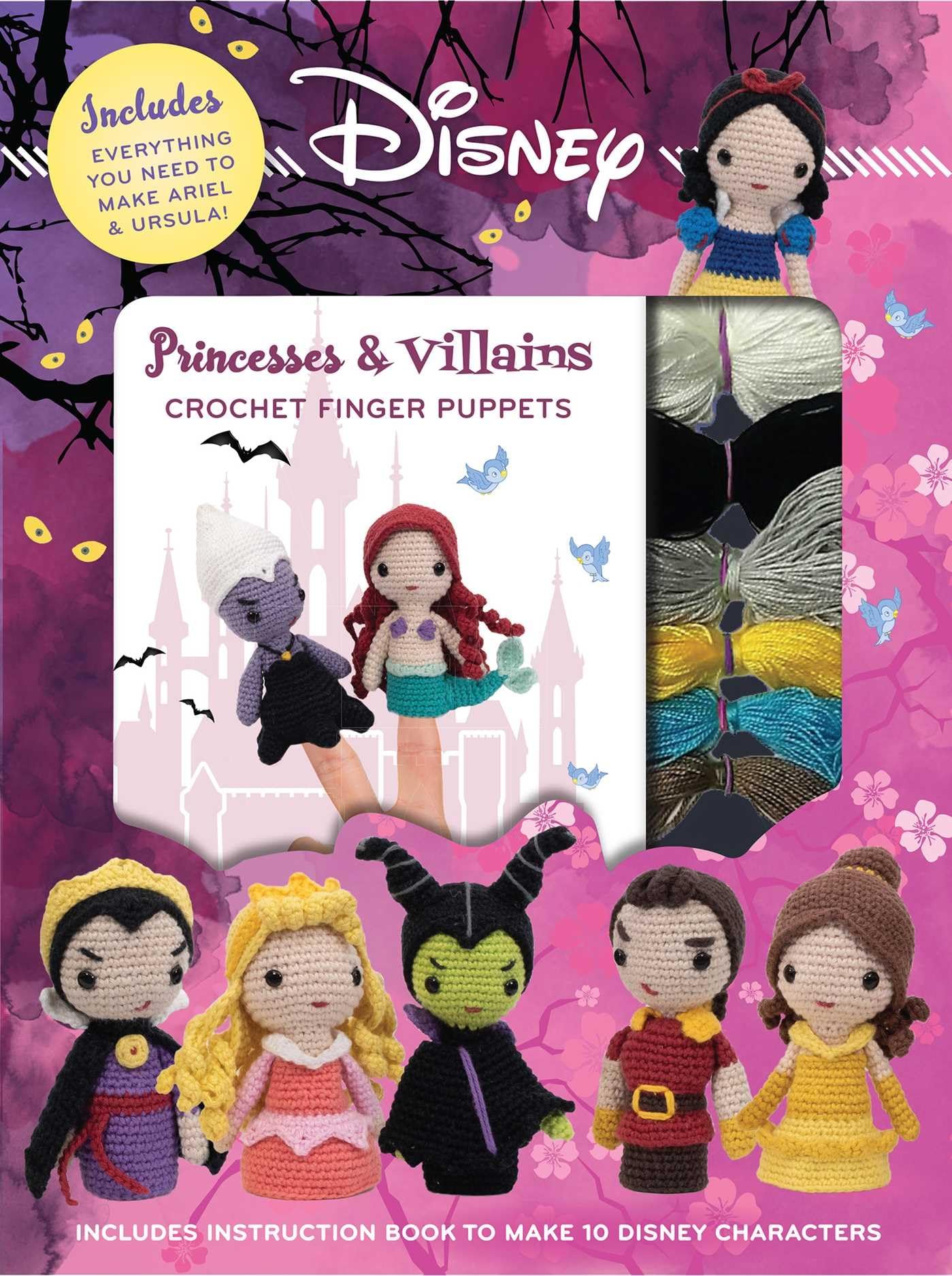 Disney Princesses & Villains: Crochet Finger Puppets (Crochet Kits)