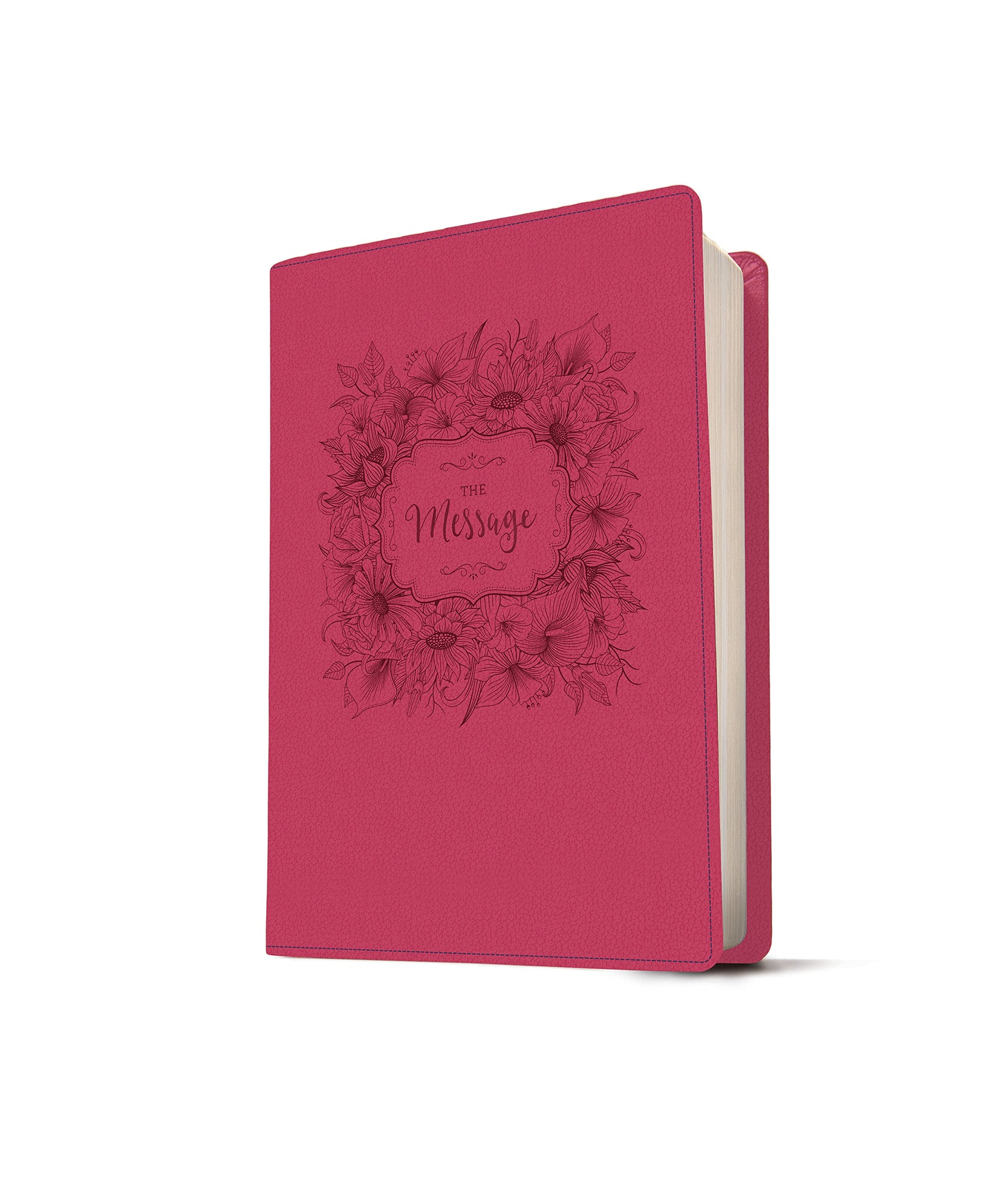 The Message Large Print (Leather-Look, Dusty Rose Floral): The Bible in Contemporary Language