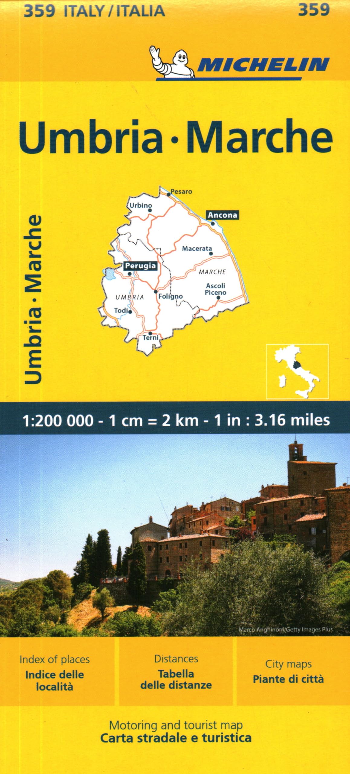Italy: Umbria, Marche Map 359 (Maps/Local (Michelin))