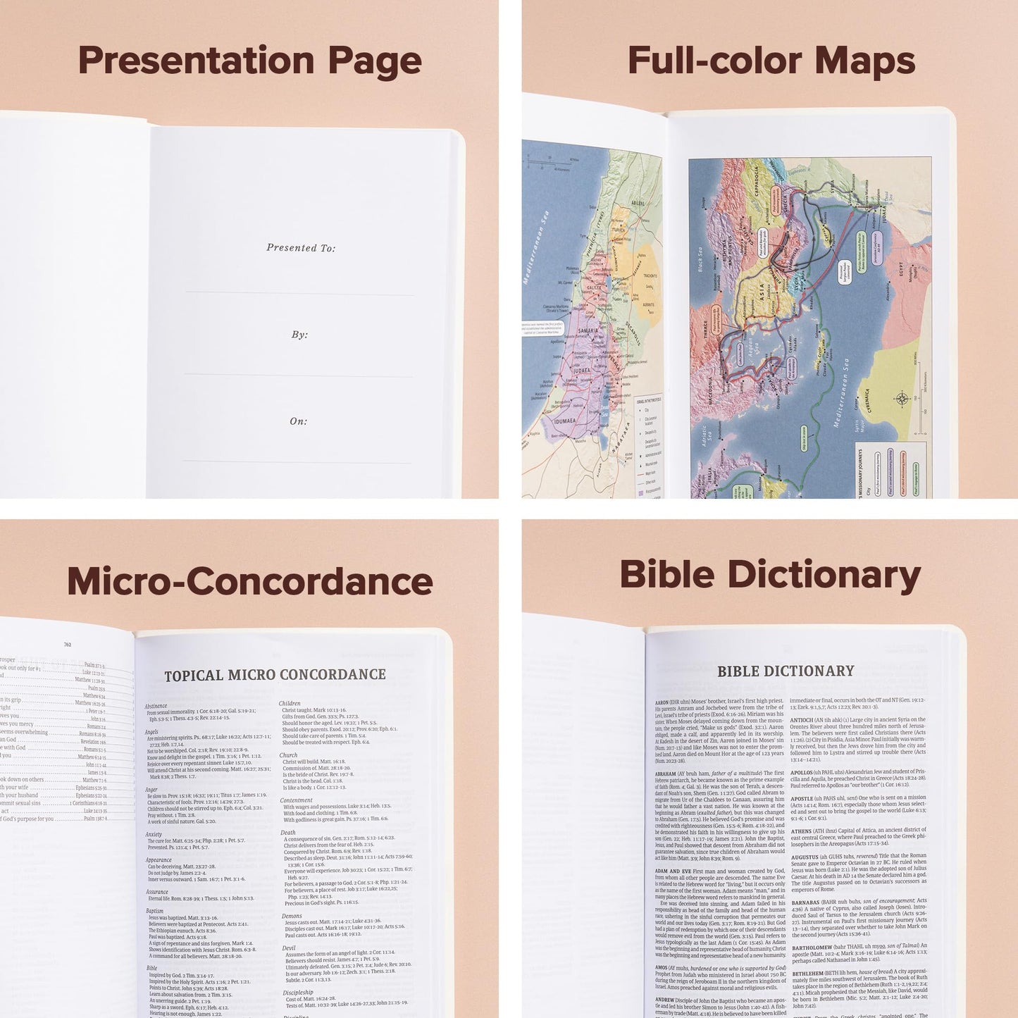 KJV Gift and Award Bible, White Imitation Leather, KJV Holy Bible, Red Letter, Pure Cambridge Text, Presentation Page, Ribbon Marker, Easy-to-Read Bible MCM Type