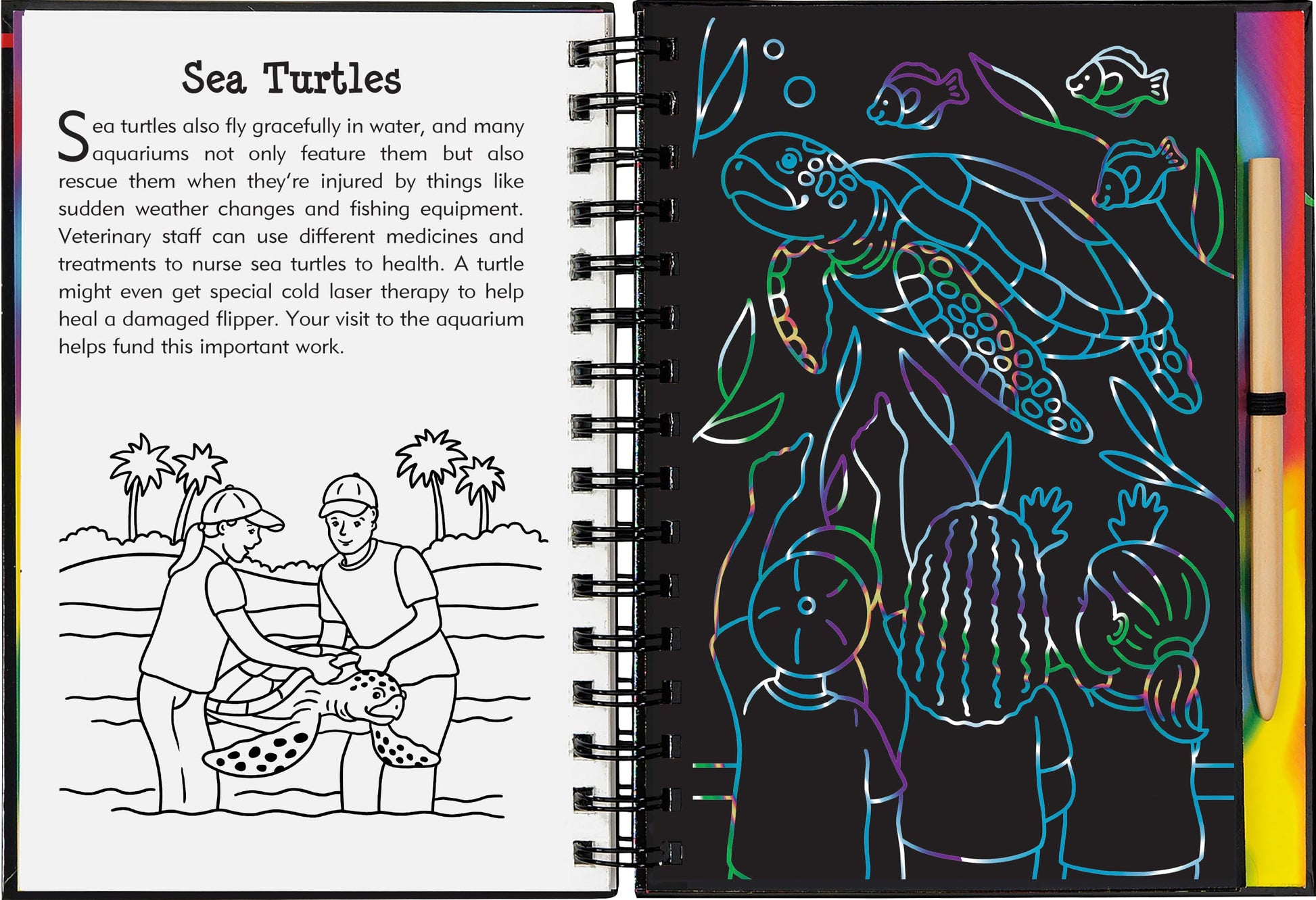 Scratch & Sketch At the Aquarium (Trace Along)