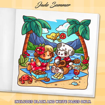 Cozy Hawaii: Cute Coloring Book for Adults and Teens with Charming Characters and Easy-to-Color Tropical Scenes for Relaxation (Cozy Coloring Books)