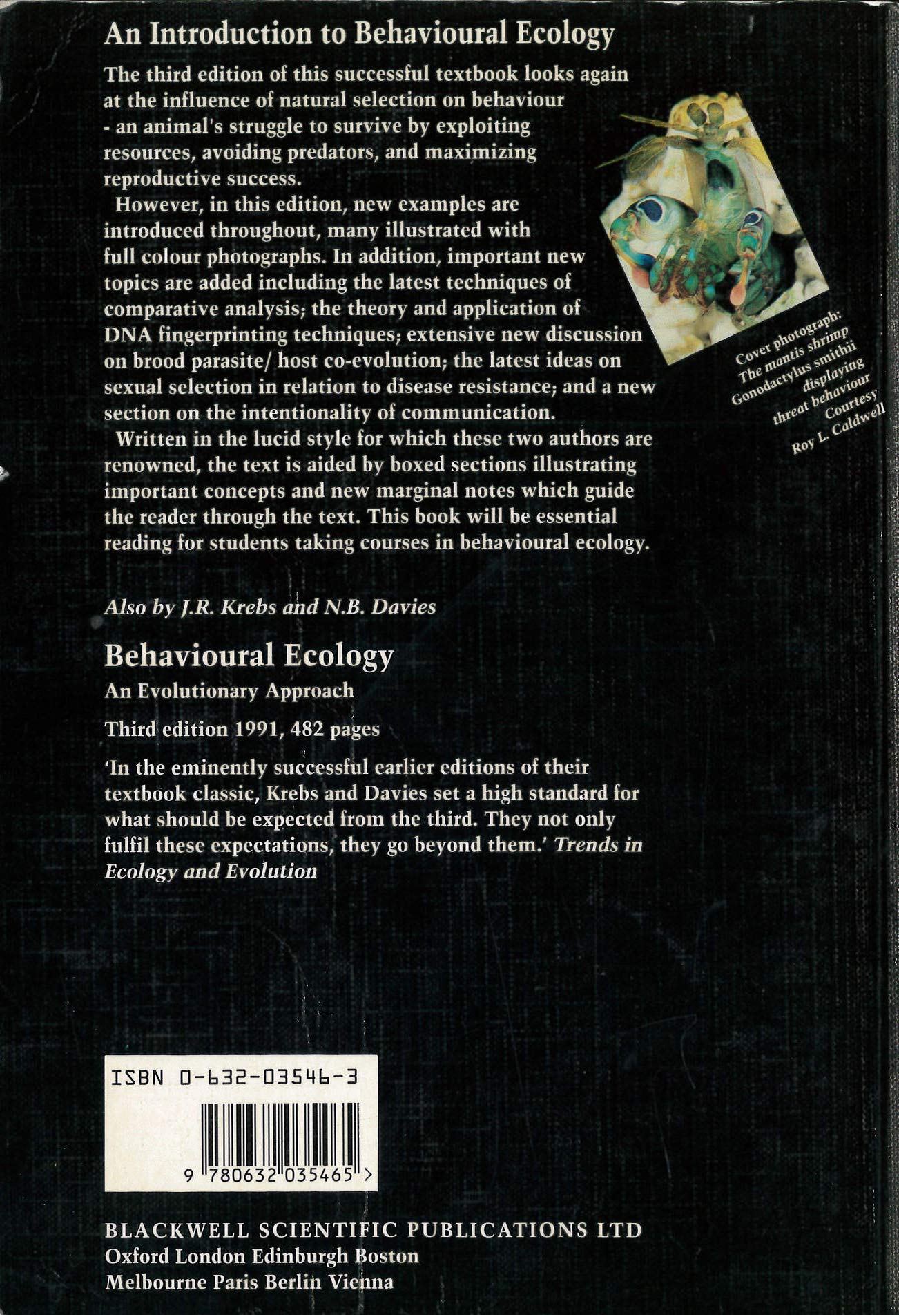 An Introduction to Behavioural Ecology