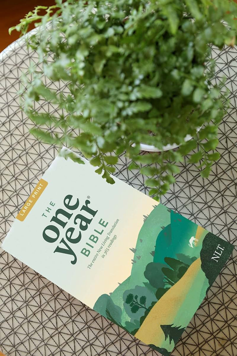 The One Year NLT Large Print Thinline Bible Softcover
