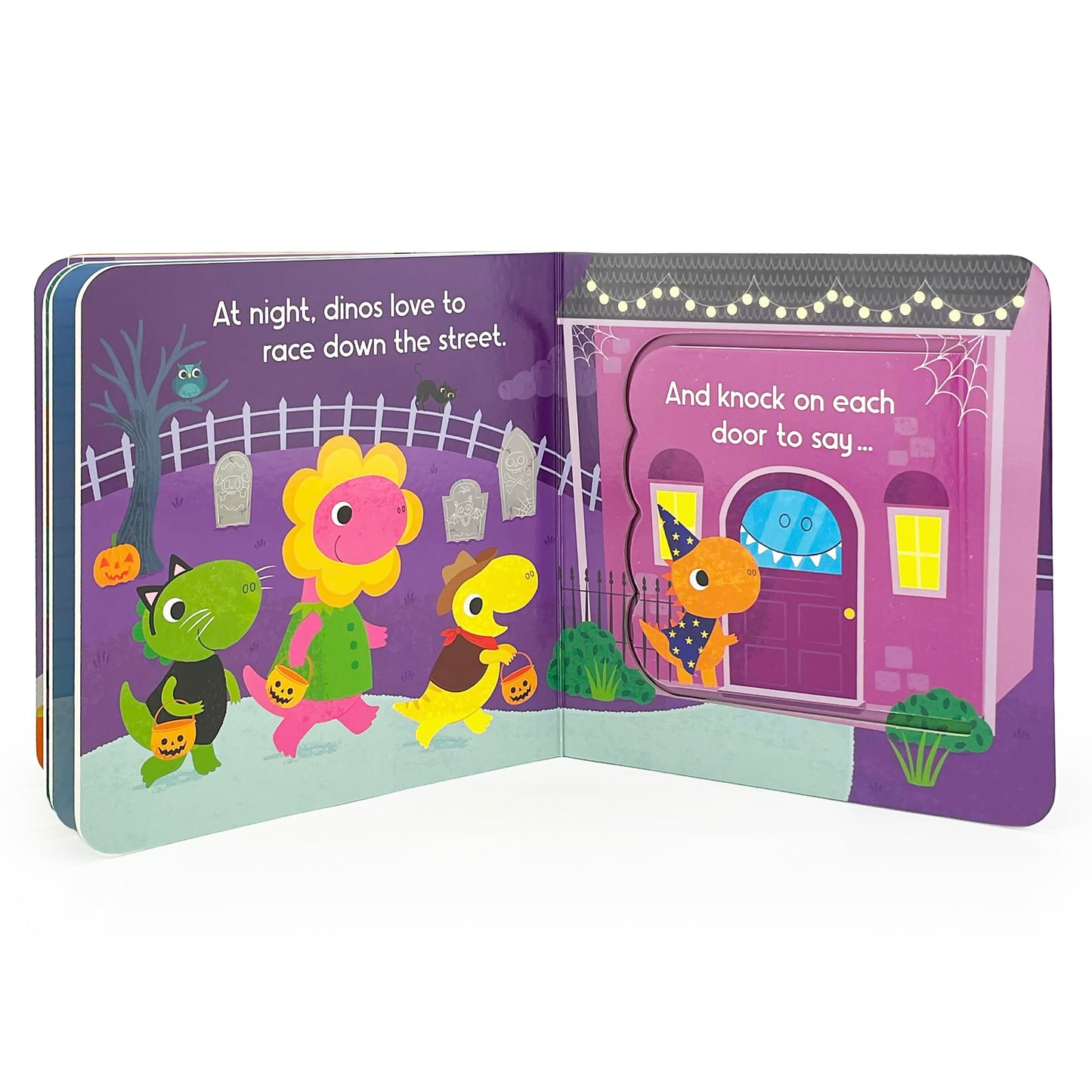 Dinos Love Halloween - Halloween Lift-a-Flap Board Book for Babies and Toddlers; A Fun Dinosaur Adventure