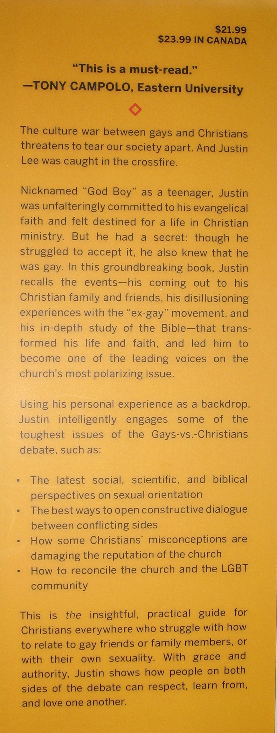Torn: Rescuing the Gospel from the Gays-vs.-Christians Debate