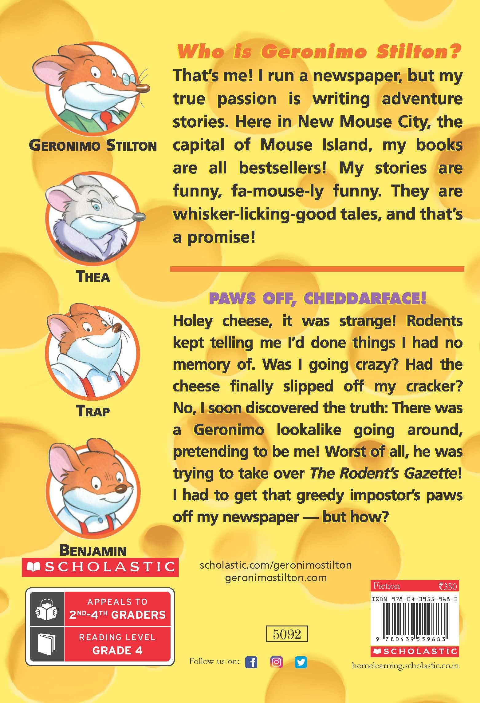 Paws Off, Cheddarface! (Geronimo Stilton, No. 6)