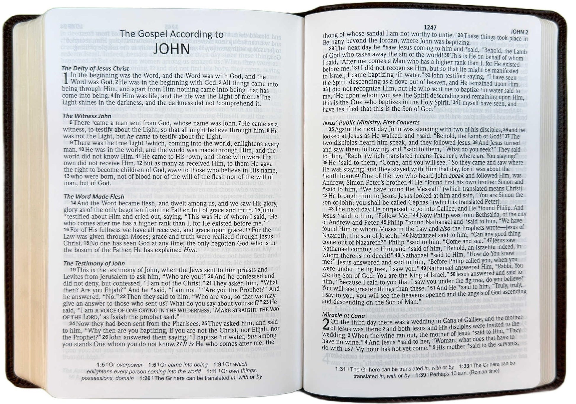 NASB Large Print Compact Bible, Dark Brown, Leathertex, 1995 text