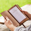 NKJV, Personal Size Large Print End-of-Verse Reference Bible, Verse Art Cover Collection, Leathersoft, Brown, Red Letter, Comfort Print: Holy Bible, New King James Version