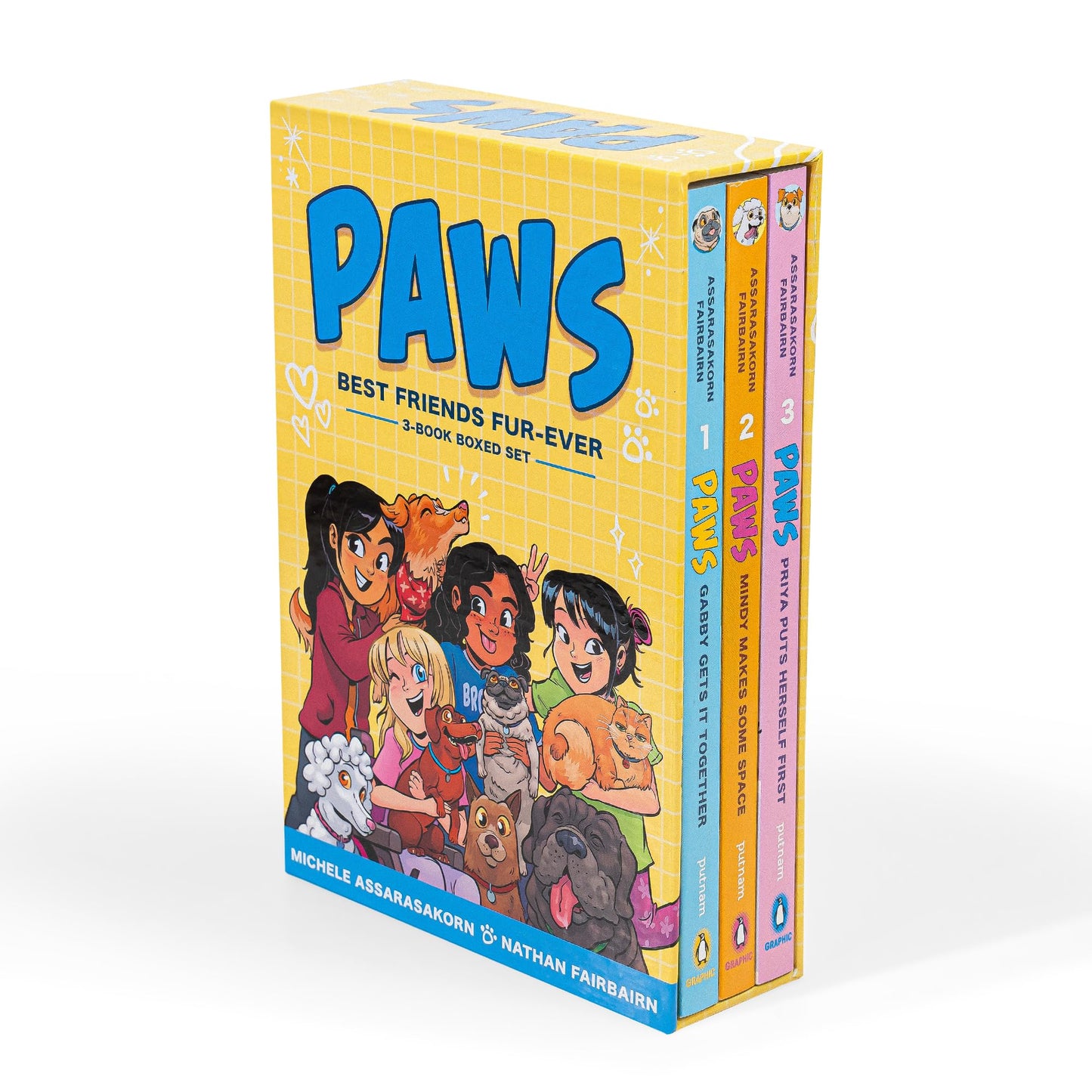 PAWS: Best Friends Fur-Ever Boxed Set (Books 1-3): Gabby Gets It Together, Mindy Makes Some Space, Priya Puts Herself First (A Graphic Novel Boxed Set)
