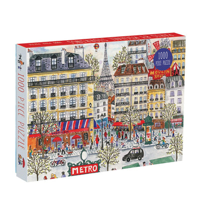 Galison Michael Storrings Paris Puzzle, 1,000 Pieces, 20x27 - Fun and Challenging - Piece Together a Charming Paris Scene Complete with The Metro, Cafes, Shops, and The Iconic Eiffel Tower, 1000