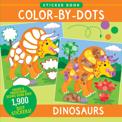 Color-By-Dots Sticker Book - Dinosaurs (Use over 1,900 dot stickers to create 9 incredible scenes)