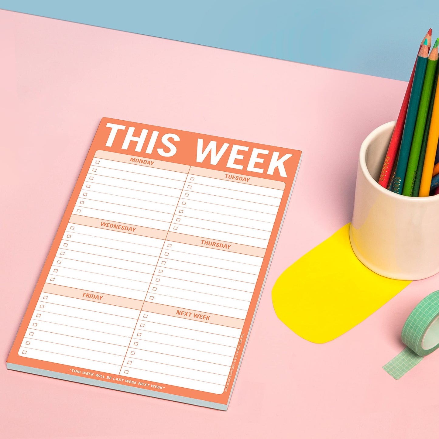 Knock Knock This Week Note Pad 6 x 9-inches